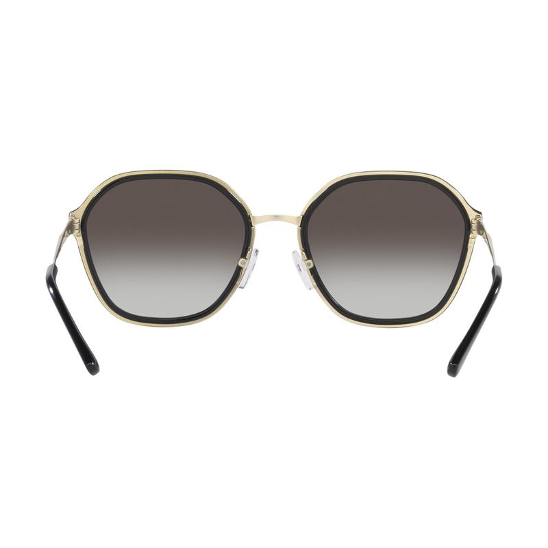 MICHAEL KORS Temple Logo Metal Irregular Sunglasses Women's Black