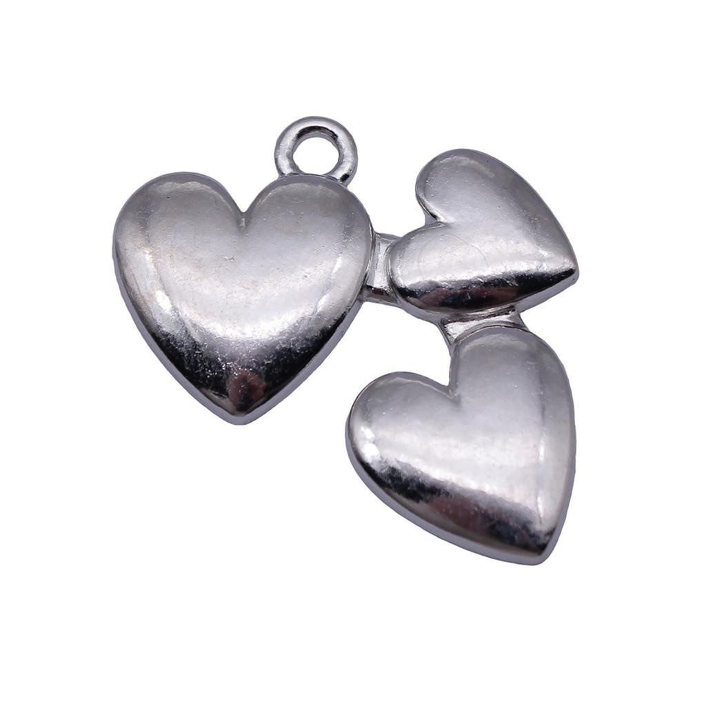 Filigree Heart Charms Antique Alloy Pendants For Vintage Floral Jewelry