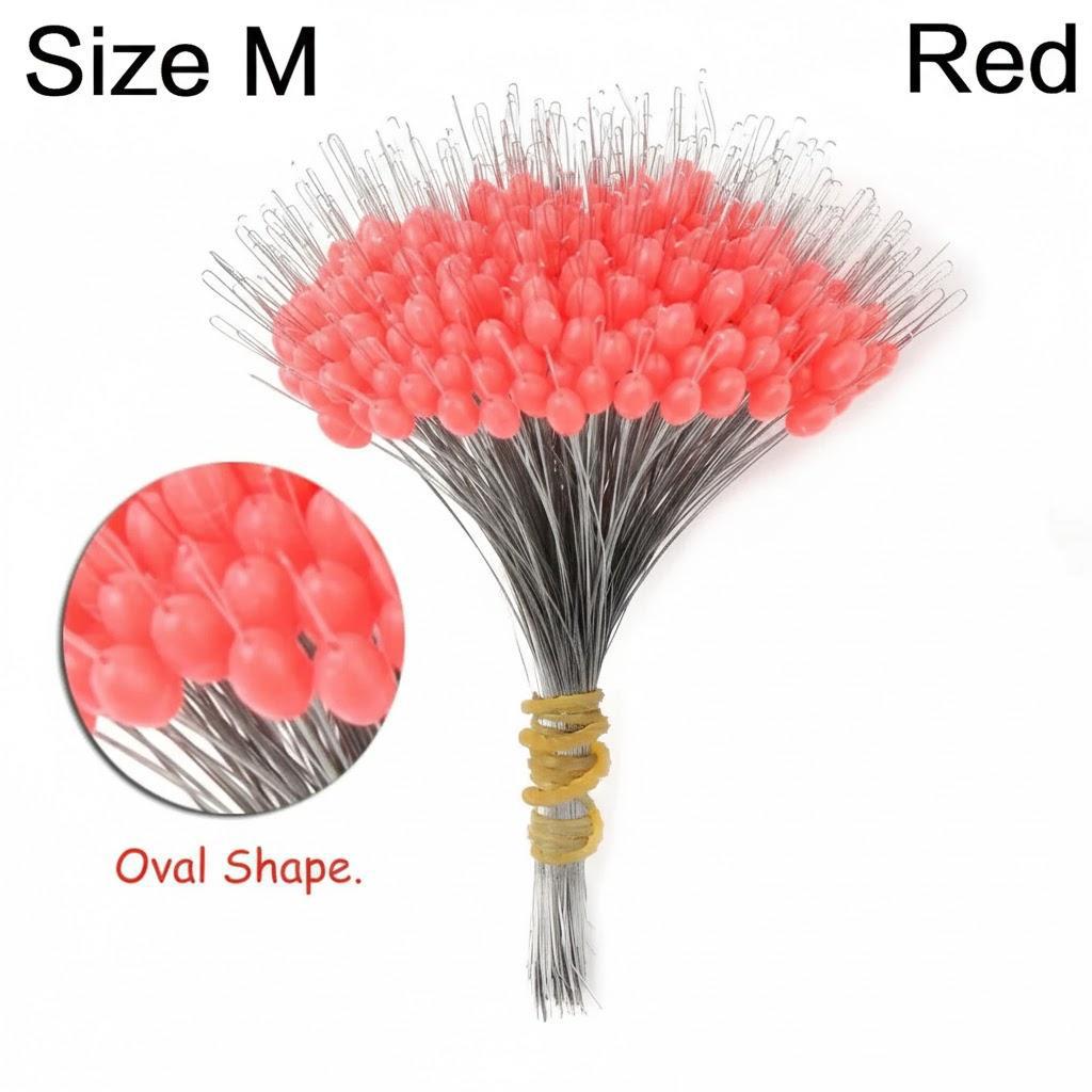300Pcs Silicon Space Bean Fishing Float Resistant Anti-Strand Fish Line Spacebean Fishing Tackle Accessories