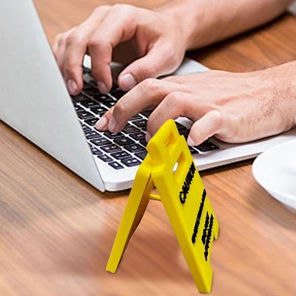 Vorsicht Überreizt Schreibtischschild Schreibtisch Warnschild 3D Gedruckte Tischwarnung Dekoration Nicht Annähern Tischschild für Schreibtischdekoration