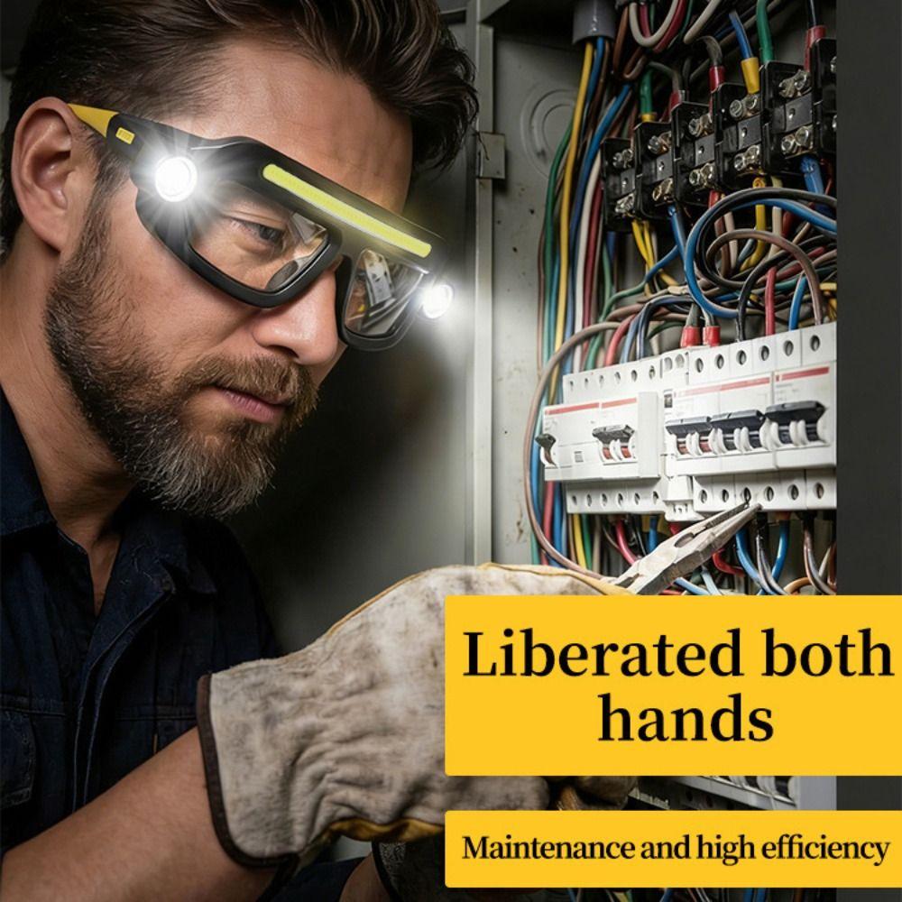 5 Modes LED Glasses Headlights Safety Outdoor Cycling Headlights Hands Free Eyeglass Lamp Cycling