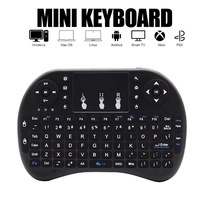 I8 2,4 GHz Kabellose Tastatur Englisch Mini-Tastatur Air Mouse Handheld-Tastatur mit Touchpad für Android Laptops TV-Box Projektor