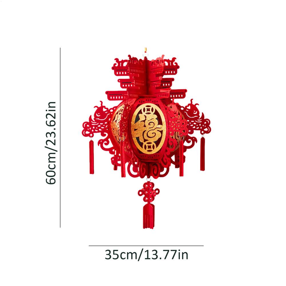 Hangings Red Chinese Lanterns Non-woven Red Fu LuckyLanterns Spring Festival Fuzi Lantern Ornaments For Restaurant Celebration
