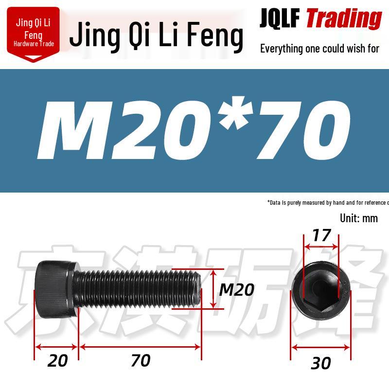 M6-M24 High-Strength Black Hex Socket Reverse Thread Cap Screw