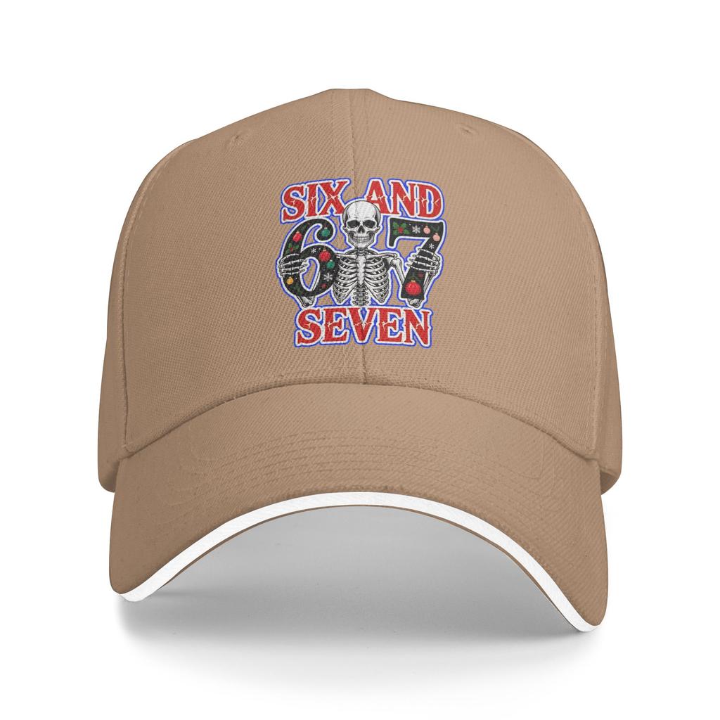 6 7 Christmas Skeleton Baseball Cap Fashion Hip Hop Hats Spring Couple Women Kpop Rock Baseball Caps