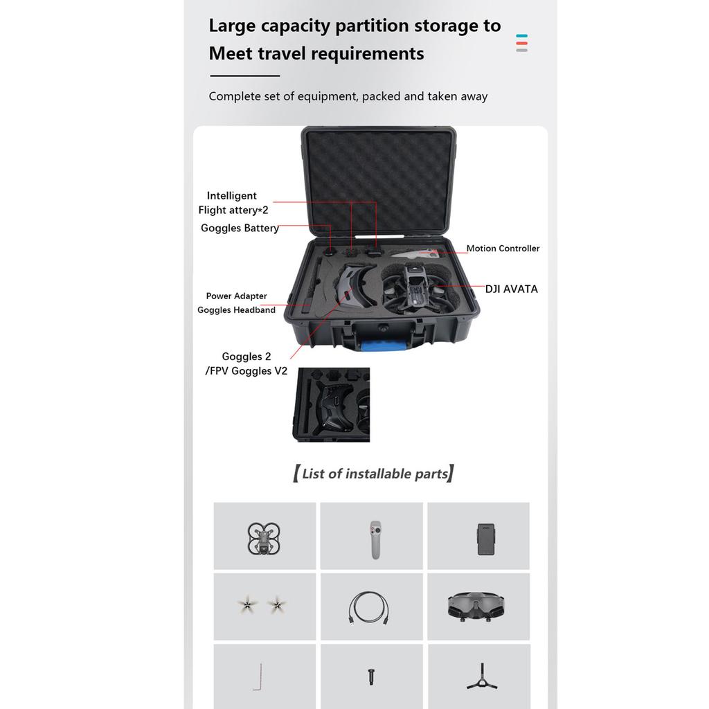 Carrying Case for DJI Mini3Pro EVA Waterproof Hard Portable Travel Carrying Case