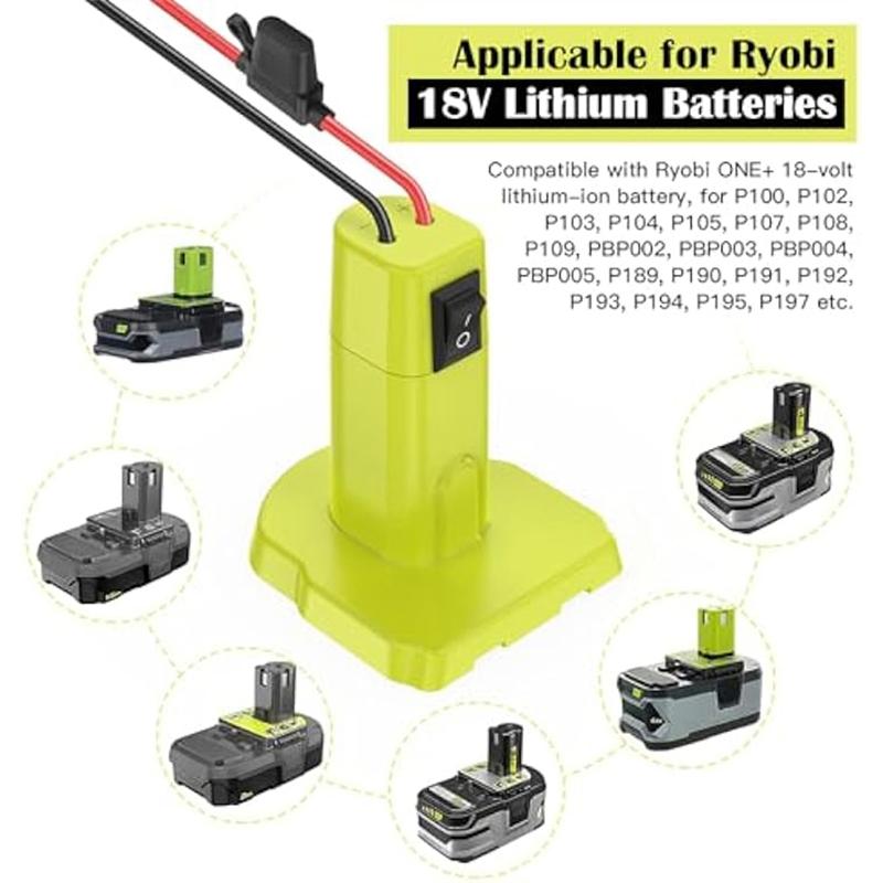 A96I-2Set Power Wheels Adapter For Ryobi 18V Battery Adapter Power Wheels Battery Conversion Kit For DIY RC Toys And Robotics