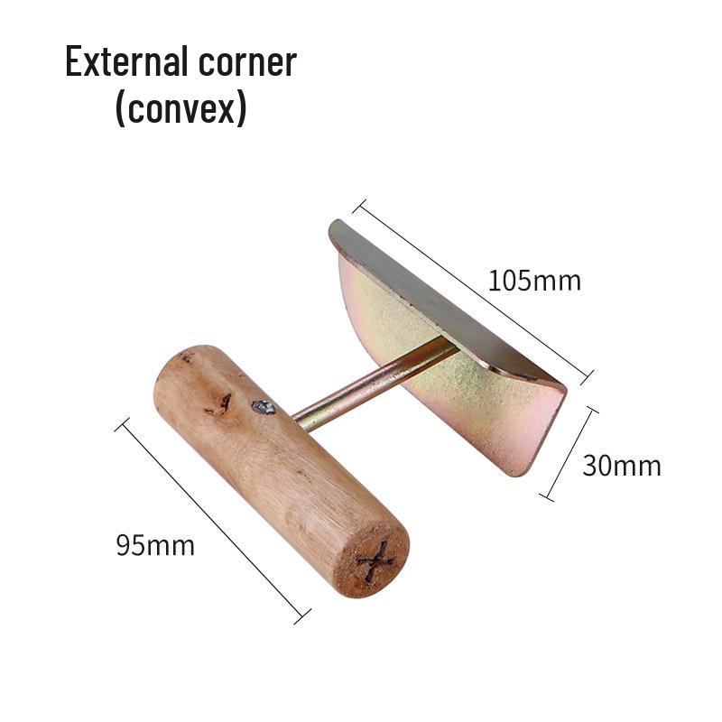 Gray Thickened Wooden Handle Corner Plastering Trowel for Wall Decoration