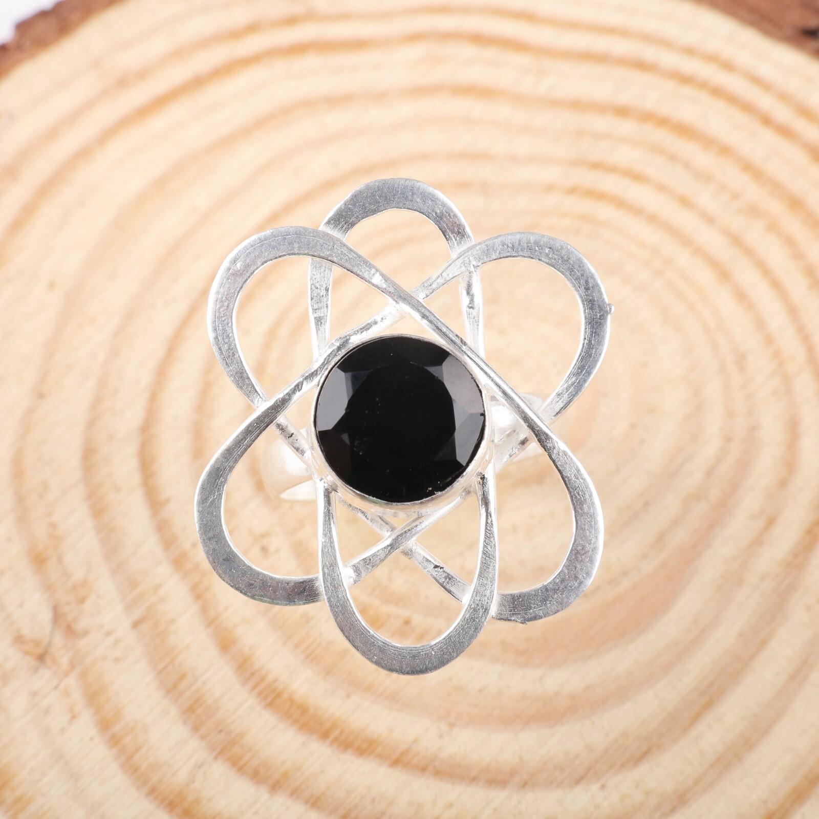 

Редкий драгоценный камень черный оникс, серебро 925 пробы, ювелирное изделие ручной работы, кольцо, подарок для жены RR-21-16 13