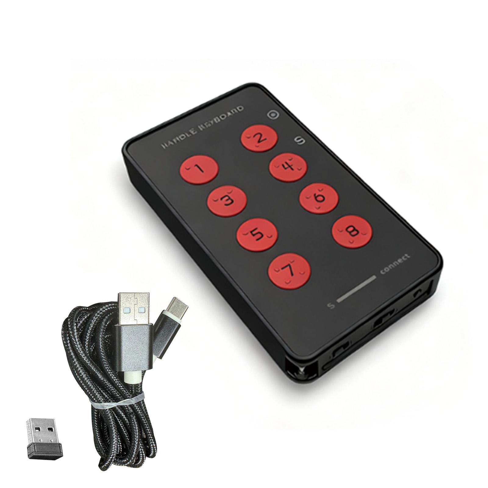 

Customizable Handle Keyboard USB+2.4G+BT Programmable Keys for PC Gaming Working