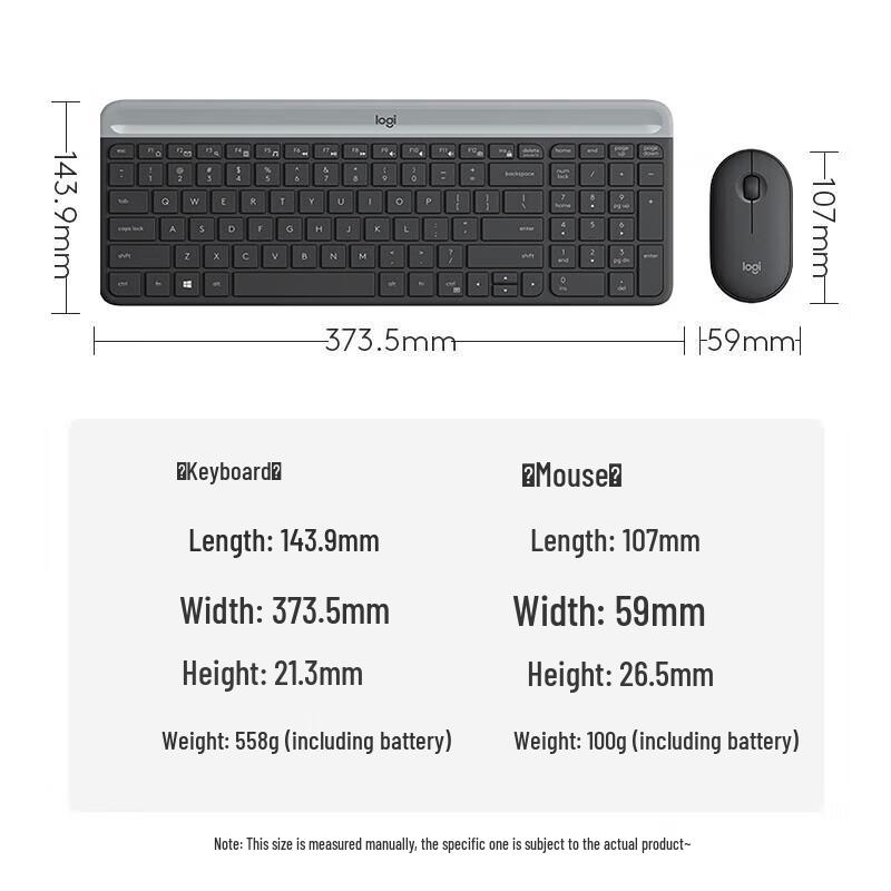 Logitech MK470 Slim Silent Wireless Keyboard and Mouse Combo