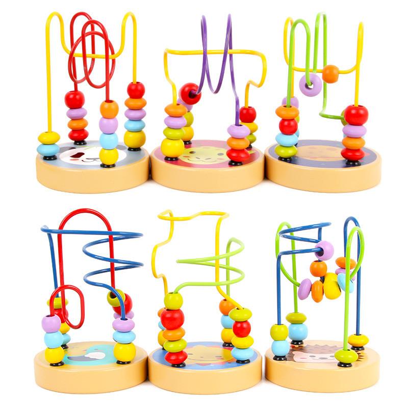Education Wooden Early Bead Stringing Toy Intelligence Intelligence Emotional