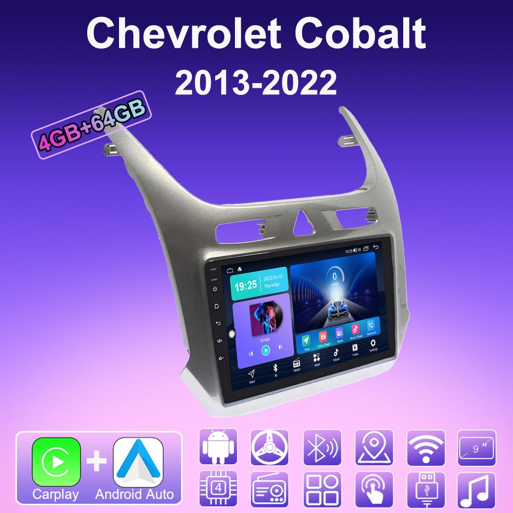 2 DIN Android Carplay Autoradio für Chevrolet Cobalt 2013-2022 Multimedia-Player Head Unit Stereo GPS Navigation BT WIFI 4 + 64GB