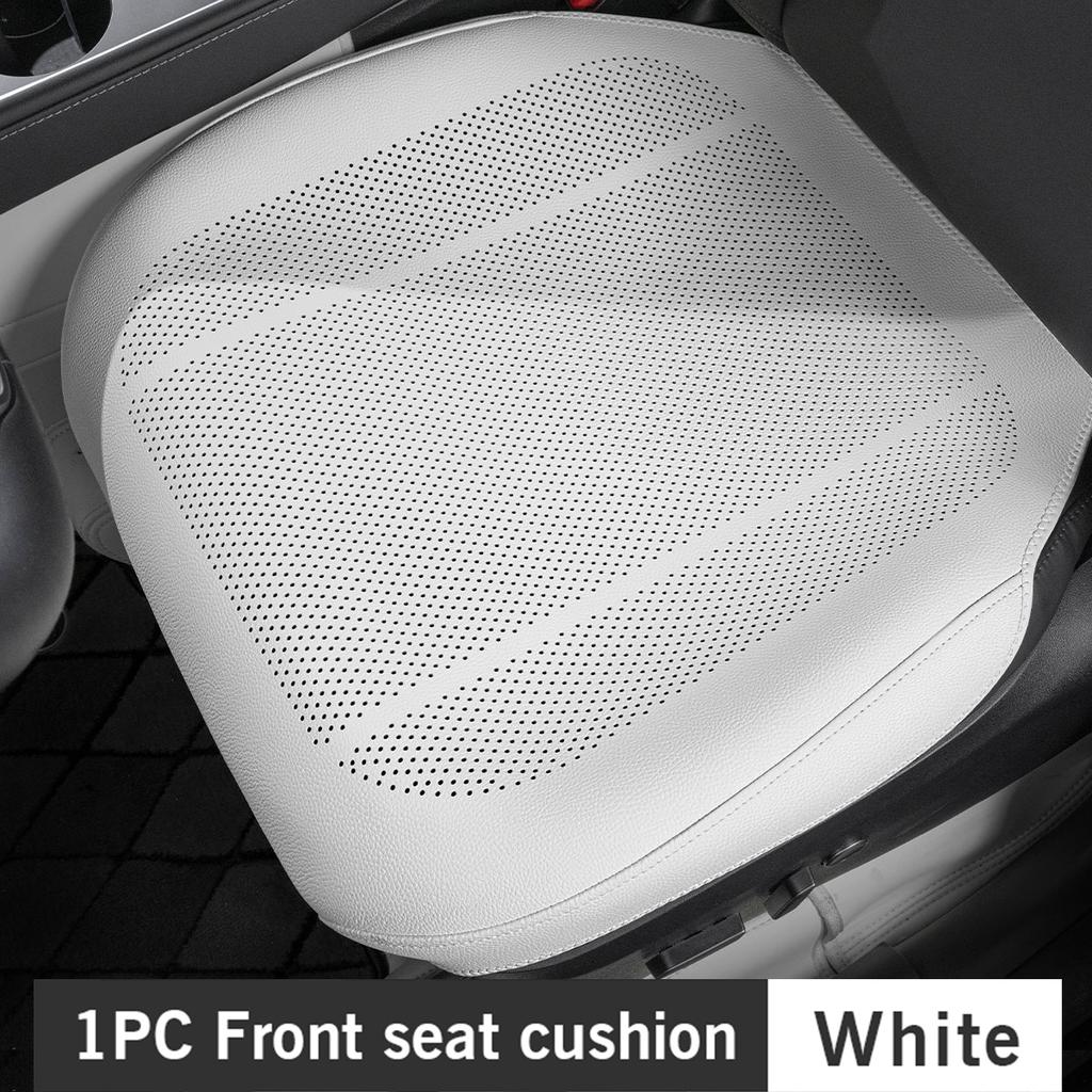 For Tesla Car Cushion Nappa Leather Breathable Protector Mat Summer Non-slip Car Seat Pad Cushion Auto Accessories