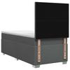 Box Spring Bed with Mattress Dark Grey 80 X 200 Cm Fabric