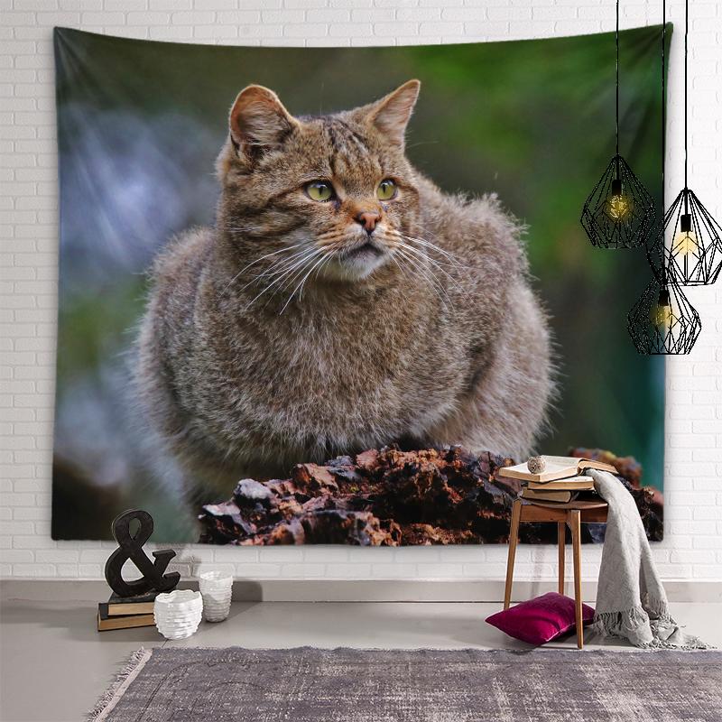Cute Cat Tapestry Background Wall Art Decoration Wall Hanging Bedroom Dormitory Room Kawaii Home Decoration