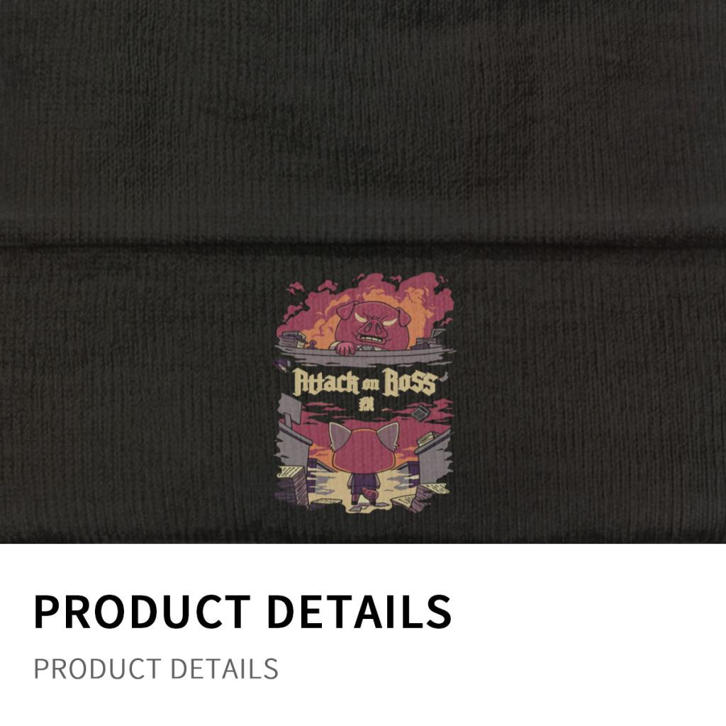 Aggretsuko Agresivní Retsuko Útok na šéfa Pletená čepice Zimní čepice Teplá Unisex Hip Hopová čepice Unisex Ženy