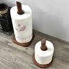 Wood Tissue Storage Rack Non-Slip Retro Vertical Roll Paper Holder Space Saving Household Mug Drain Storage Rack