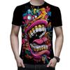 Bizarre Series 3D Digital Printed Men's Fashion Trendy Round Neck Short Sleeved T-shirt