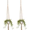 WTEMPO Macrame Potted Plants Hanger Ropes To Hang Flower Pot Plant Holder for Indoor Outdoor Farm Garden Plant Rope Hangers DIY Hanging Planter Basket