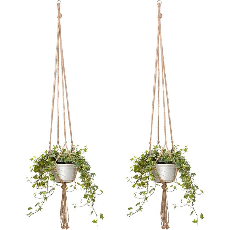 WTEMPO Macrame Potted Plants Hanger Ropes To Hang Flower Pot Plant Holder for Indoor Outdoor Farm Garden Plant Rope Hangers DIY Hanging Planter Basket