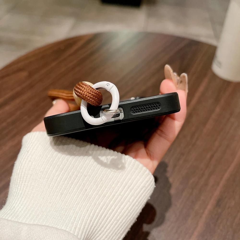 Custodia protettiva in pelle vintage da uomo con cordino per Google Pixel 10 9 8 7A Pro XL Ricarica magnetica Custodia con motivo a foglie d'acero