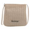 Woven Bag Women's New Large-capacity Letter Shoulder Bag Outdoor Leisure Lightweight Inclined Bucket Bag