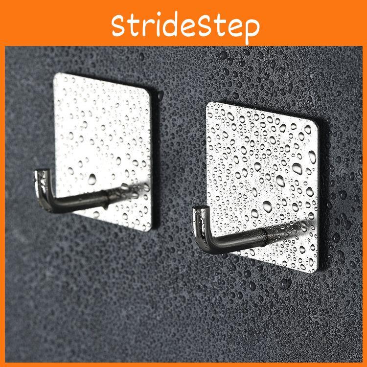 Hooks Adhesive Durable Set With Stainless Steel Finish For Wall Storage Tool