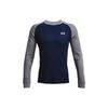 Roupa Esportiva de Tricô Color Block Masculina Activewear Azul-Escuro Cinza 1302355-408