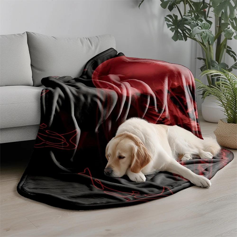 Red Jellyfish Pattern Microfiber Flannel Cover Blanket Bedroom Living Room Sofa Soft And Comfortable Home Decoration