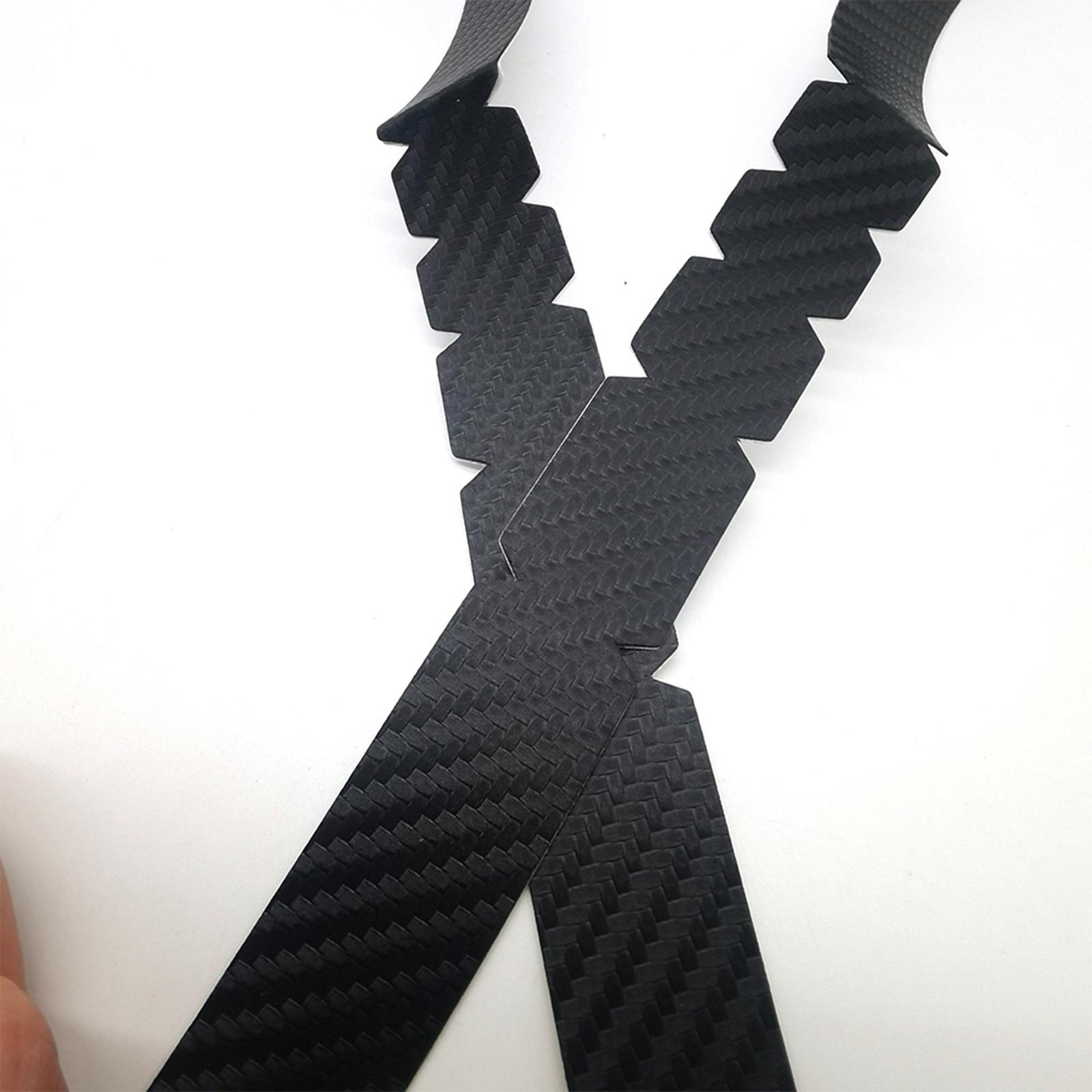 2 PCS Sport Paddle Head Edge Carbon Fiber Guard Racket Edge Protection black #1