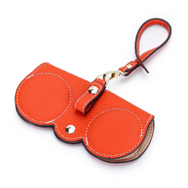 Women's Genuine Leather Sunglasses Case - Cute, Portable, New Ins Style Storage Bag
