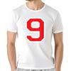 Nummer 9 Roter Block Buchstaben Nummer Spieler 13. Stil Herren Damen Kleidung Bedruckt Weich Streetwear T-Shirts