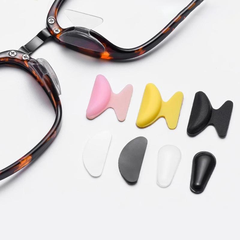 5Pairs Eyeglasses Anti Slip Nose Pads Soft Silicone Self Adhesive Glasses Nose Holder Long Lasting Spectacles Nose Support