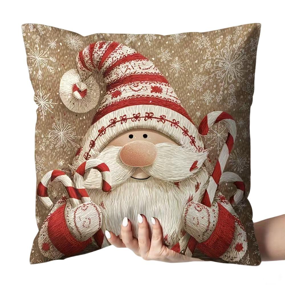 

Plush Pillowcase 45×45cm Plush Pillow Cover New Christmas Throw Pillow Cover Home Decoration Santa Claus