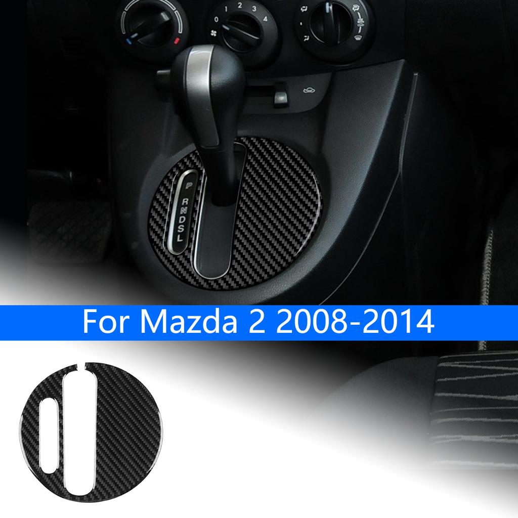 Carbon Fiber For Mazda 2 II Mk2 2008 2009-2014 Automatic Gear Shift Inner Frame Trim Anti Scratch Interior Decor Car Accessories