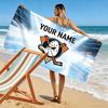 Custom Name,Anaheim Ducks Print Beach Towel, Large Soft Quick Dry Towel for Beach Camping Swimming