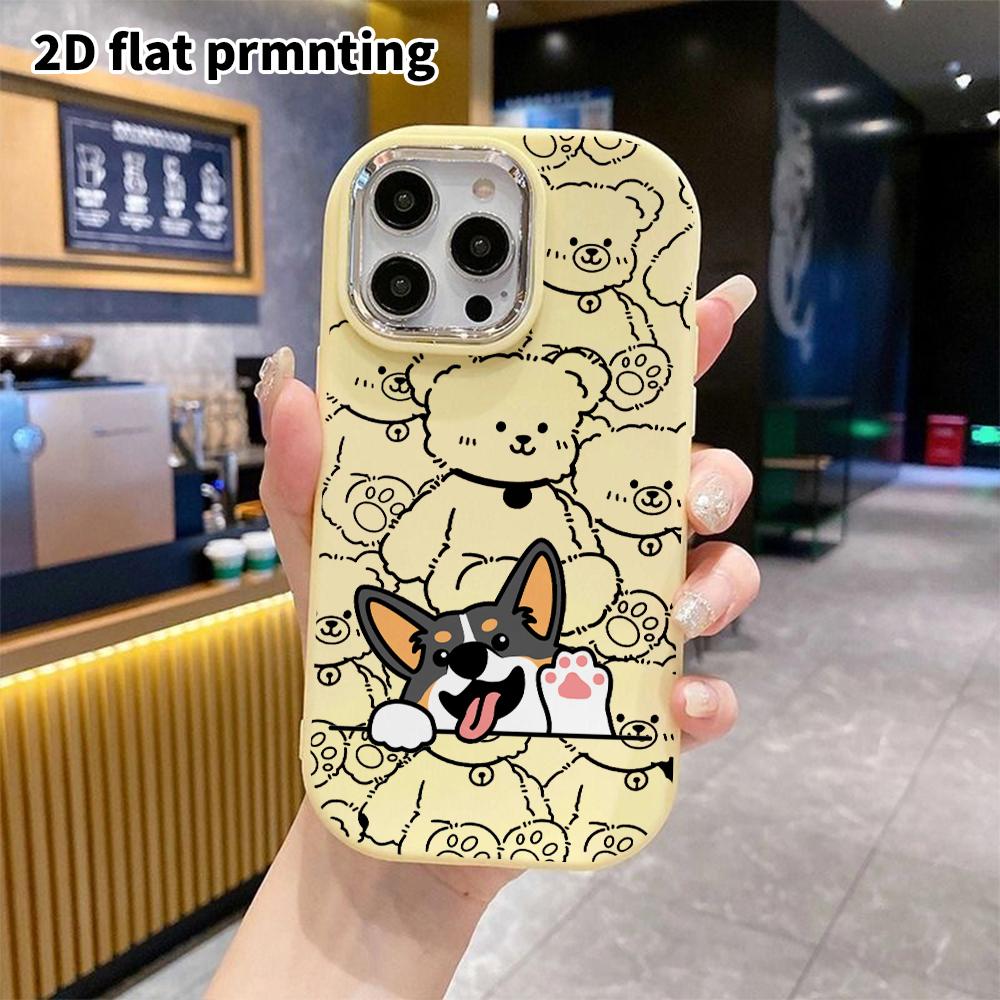 Phone Case: 2D flat design suitable for iPhone 18 17 16 15 14 13 Pro protective case, couple style, cartoon animals, Christmas and Halloween gifts