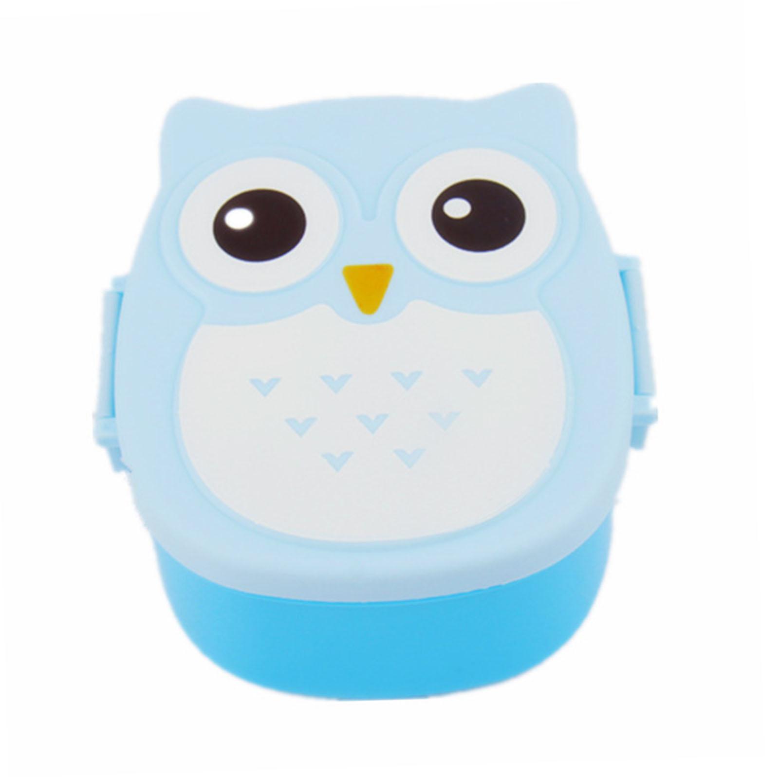 Owl Meal Container Trendy for Snacks Fruits Divided Bento Box Freshness Preservation Box for Hiking Office Picnic Camping Worker синий 1798₽