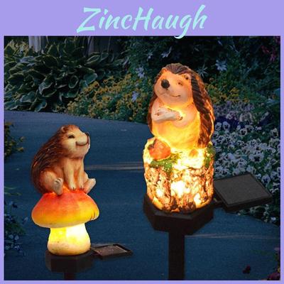 Solar Garden Led Hedgehog Figurine Lamp With Waterproof For Landscape Decoration