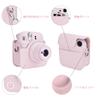 Rieibi instax mini 12 Fujifilm instax mini 12 instax mini 12 protective instax mini 12 storage PU magnetic shoulder strap easy to full stylish case,