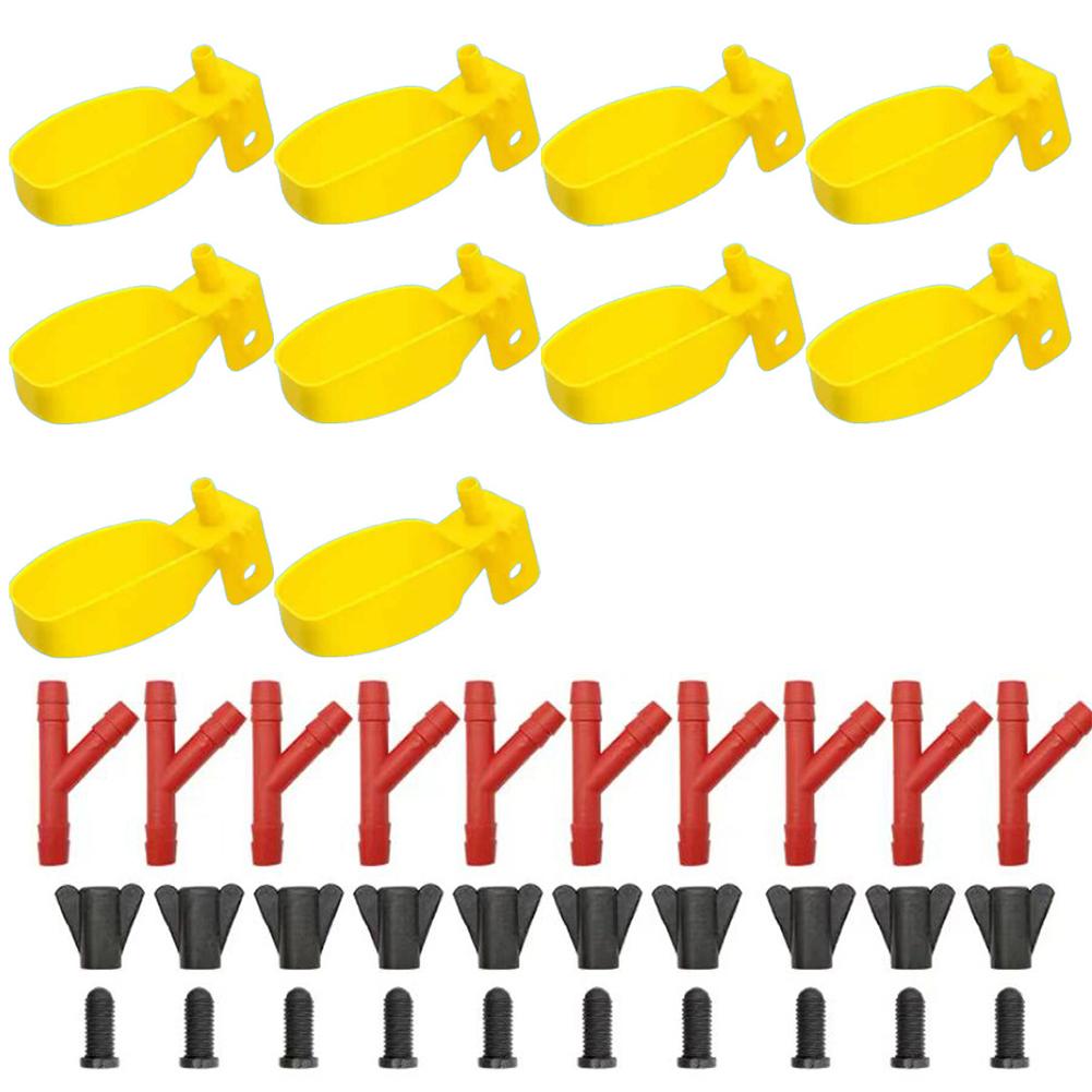 Outdoor Bird Care Equipment Automatic Waterer Automatic Poultry Drinker 10 Pieces Pigeon Drinking Bowl Low Maintenance Waterer