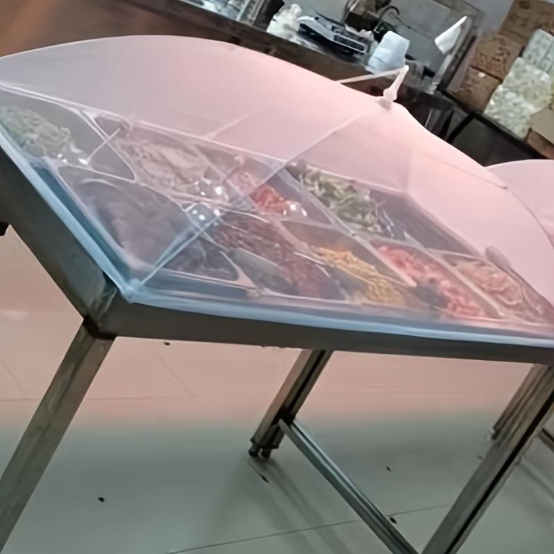 Mesh Food Cover for Plates,Folding Versatile Outdoor Dining Protector, Washable and Removable, Insect-Resistant for Camping and Restaurant Use