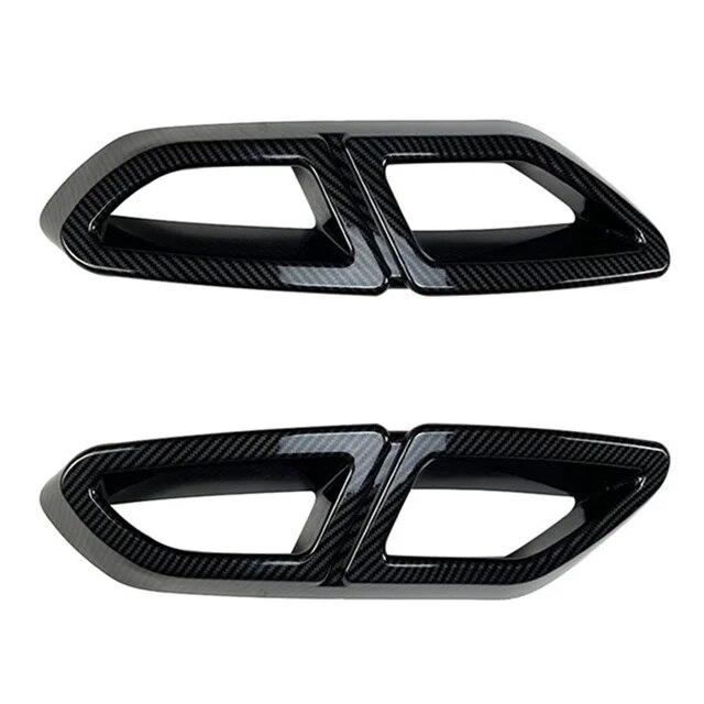 2016 To 2019 for Volkswagen Magotan Passat B8 2016-2019 Rear Lip Bumper Spoiler Car Tail Throat Frame Exhaust Pipe Trim ABS