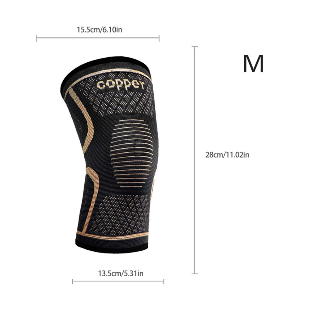 

Sports Copper Nylon Knee Pads Silicone Double Corrugated Breathable Knitted Knee Badminton Running Fitness Copper Fiber Knee Pads