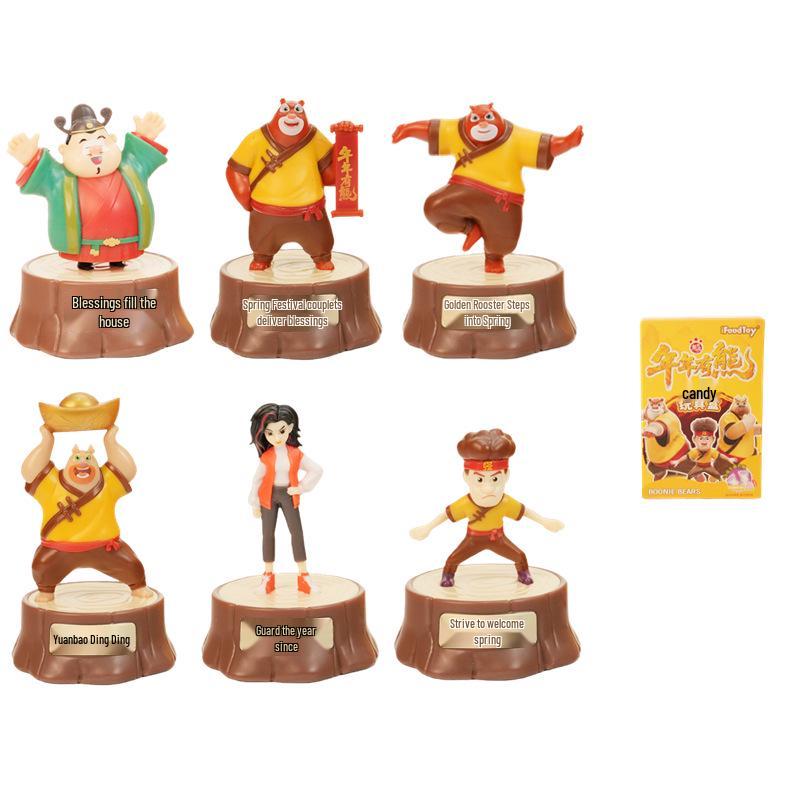 

Genuine Boonie Bears Blind Box: Cartoon Candy Ornament & Bald Qiang Figure – Perfect Birthday Gift