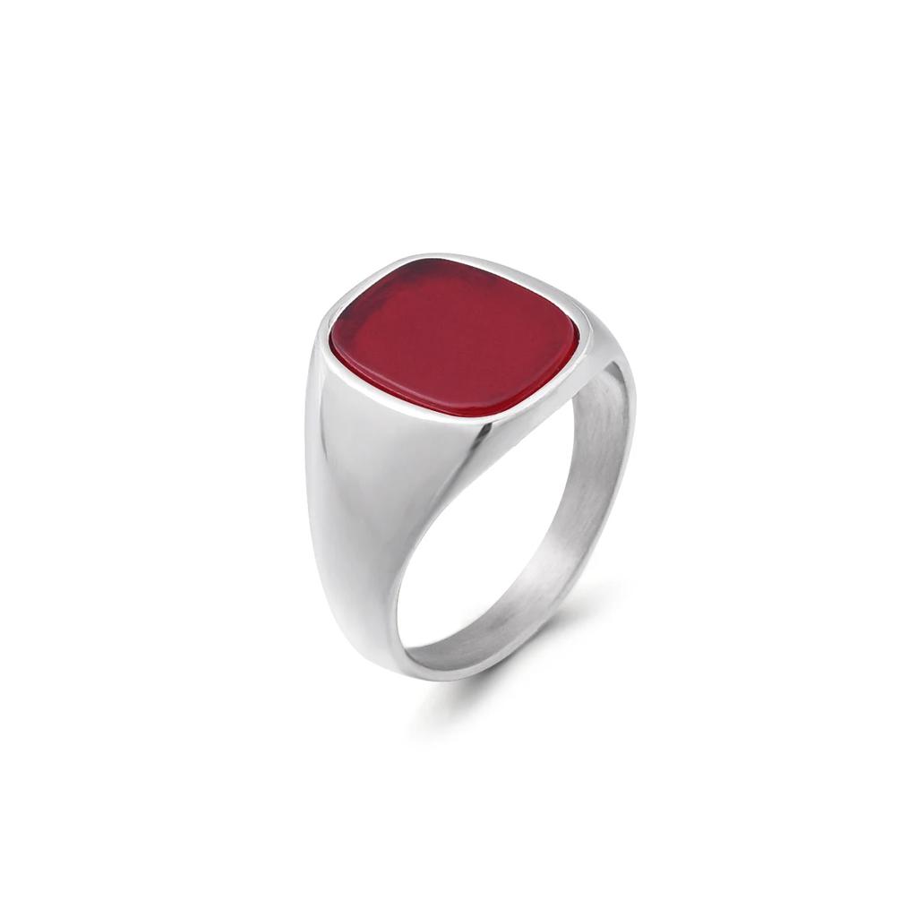 R3327 Men's/Women High Quality 316LStainless Steel Onyx Wedding Rings Classic Fashion Trend Jewelry Product