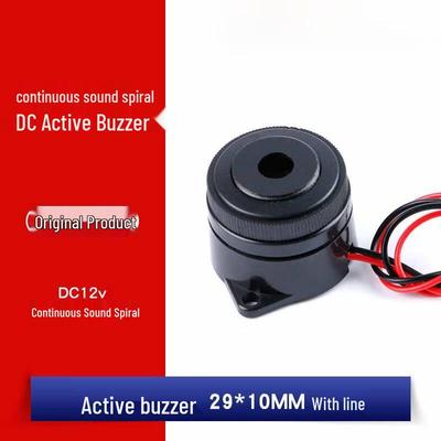 12V DC Active Piezoelectric Buzzer (10-Pack)