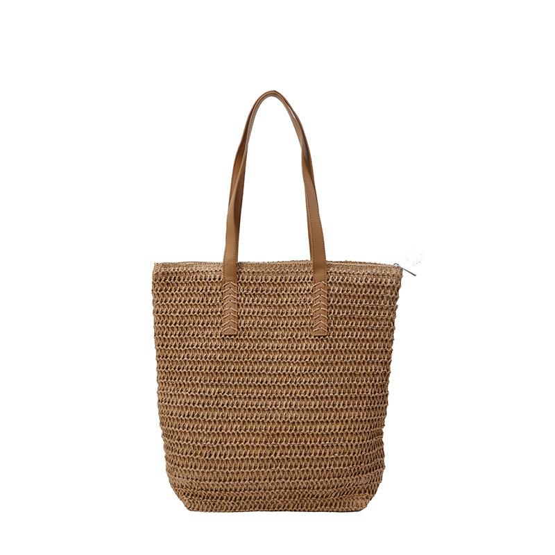 

Niche literary and artistic large tote bag large capacity straw woven bag 2025 new foreign style versatile woven fabric woven women s bag 38*37*11