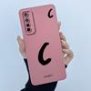 For Realme 7 RMX2155 7 Pro RMX2170 Casing Cover Lucky Initial Letter Soft Silicone Matte Phone Case for Realme7 RMX2151 shell
